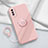 Ultra-thin Silicone Gel Soft Case Cover with Magnetic Finger Ring Stand YK1 for Vivo Y11s