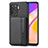 Ultra-thin Silicone Gel Soft Case Cover with Magnetic S01D for Oppo F19 Pro Black