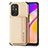 Ultra-thin Silicone Gel Soft Case Cover with Magnetic S01D for Oppo Reno5 Z 5G Gold