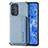 Ultra-thin Silicone Gel Soft Case Cover with Magnetic S01D for Oppo Reno6 Pro 5G Blue