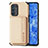 Ultra-thin Silicone Gel Soft Case Cover with Magnetic S01D for Oppo Reno6 Pro 5G Gold