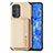 Ultra-thin Silicone Gel Soft Case Cover with Magnetic S01D for Oppo Reno6 Pro+ Plus 5G Gold