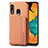 Ultra-thin Silicone Gel Soft Case Cover with Magnetic S01D for Samsung Galaxy A30 Brown