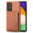 Ultra-thin Silicone Gel Soft Case Cover with Magnetic S01D for Samsung Galaxy A52 5G Brown