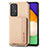 Ultra-thin Silicone Gel Soft Case Cover with Magnetic S01D for Samsung Galaxy A52 5G Gold