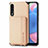 Ultra-thin Silicone Gel Soft Case Cover with Magnetic S01D for Samsung Galaxy A70 Gold