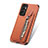 Ultra-thin Silicone Gel Soft Case Cover with Magnetic S01D for Samsung Galaxy M13 4G Brown