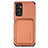 Ultra-thin Silicone Gel Soft Case Cover with Magnetic S01D for Samsung Galaxy M13 5G Brown