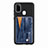 Ultra-thin Silicone Gel Soft Case Cover with Magnetic S01D for Samsung Galaxy M21 Blue