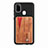 Ultra-thin Silicone Gel Soft Case Cover with Magnetic S01D for Samsung Galaxy M21 Brown