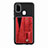 Ultra-thin Silicone Gel Soft Case Cover with Magnetic S01D for Samsung Galaxy M21 Red