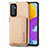 Ultra-thin Silicone Gel Soft Case Cover with Magnetic S01D for Samsung Galaxy M52 5G Gold