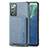 Ultra-thin Silicone Gel Soft Case Cover with Magnetic S01D for Samsung Galaxy Note 20 5G Blue