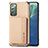 Ultra-thin Silicone Gel Soft Case Cover with Magnetic S01D for Samsung Galaxy Note 20 5G Gold