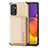 Ultra-thin Silicone Gel Soft Case Cover with Magnetic S01D for Samsung Galaxy Quantum2 5G Gold
