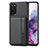 Ultra-thin Silicone Gel Soft Case Cover with Magnetic S01D for Samsung Galaxy S20 5G Black