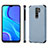 Ultra-thin Silicone Gel Soft Case Cover with Magnetic S01D for Xiaomi Redmi 9 Blue