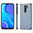 Ultra-thin Silicone Gel Soft Case Cover with Magnetic S01D for Xiaomi Redmi 9 Prime India Blue