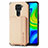 Ultra-thin Silicone Gel Soft Case Cover with Magnetic S01D for Xiaomi Redmi Note 9 Gold