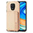 Ultra-thin Silicone Gel Soft Case Cover with Magnetic S01D for Xiaomi Redmi Note 9 Pro Max Gold