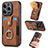 Ultra-thin Silicone Gel Soft Case Cover with Magnetic S02D for Apple iPhone 13 Pro Max Brown