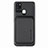Ultra-thin Silicone Gel Soft Case Cover with Magnetic S02D for Samsung Galaxy A21s Black