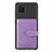 Ultra-thin Silicone Gel Soft Case Cover with Magnetic S02D for Samsung Galaxy A81 Purple