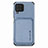 Ultra-thin Silicone Gel Soft Case Cover with Magnetic S02D for Samsung Galaxy F62 5G Blue