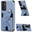 Ultra-thin Silicone Gel Soft Case Cover with Magnetic S02D for Samsung Galaxy M13 4G Blue