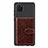 Ultra-thin Silicone Gel Soft Case Cover with Magnetic S02D for Samsung Galaxy Note 10 Lite Brown