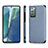 Ultra-thin Silicone Gel Soft Case Cover with Magnetic S02D for Samsung Galaxy Note 20 5G Blue
