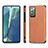 Ultra-thin Silicone Gel Soft Case Cover with Magnetic S02D for Samsung Galaxy Note 20 5G Brown