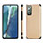 Ultra-thin Silicone Gel Soft Case Cover with Magnetic S02D for Samsung Galaxy Note 20 5G Gold