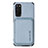 Ultra-thin Silicone Gel Soft Case Cover with Magnetic S02D for Samsung Galaxy S20 5G Blue