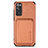 Ultra-thin Silicone Gel Soft Case Cover with Magnetic S02D for Samsung Galaxy S20 FE 5G Brown
