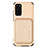 Ultra-thin Silicone Gel Soft Case Cover with Magnetic S02D for Samsung Galaxy S20 Plus 5G Gold