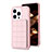 Ultra-thin Silicone Gel Soft Case Cover with Magnetic S03D for Apple iPhone 13 Pro Rose Gold