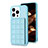Ultra-thin Silicone Gel Soft Case Cover with Magnetic S03D for Apple iPhone 13 Pro Sky Blue