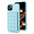 Ultra-thin Silicone Gel Soft Case Cover with Magnetic S03D for Apple iPhone 14 Sky Blue