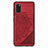 Ultra-thin Silicone Gel Soft Case Cover with Magnetic S03D for Samsung Galaxy A41 Red