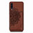 Ultra-thin Silicone Gel Soft Case Cover with Magnetic S03D for Samsung Galaxy A50 Brown