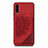 Ultra-thin Silicone Gel Soft Case Cover with Magnetic S03D for Samsung Galaxy A50 Red