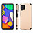 Ultra-thin Silicone Gel Soft Case Cover with Magnetic S03D for Samsung Galaxy F62 5G Gold