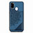 Ultra-thin Silicone Gel Soft Case Cover with Magnetic S03D for Samsung Galaxy M21 Blue