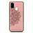 Ultra-thin Silicone Gel Soft Case Cover with Magnetic S03D for Samsung Galaxy M21 Rose Gold