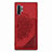 Ultra-thin Silicone Gel Soft Case Cover with Magnetic S03D for Samsung Galaxy Note 10 Plus 5G Red