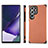 Ultra-thin Silicone Gel Soft Case Cover with Magnetic S03D for Samsung Galaxy S22 Ultra 5G Orange