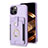 Ultra-thin Silicone Gel Soft Case Cover with Magnetic S04D for Apple iPhone 13 Clove Purple