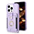 Ultra-thin Silicone Gel Soft Case Cover with Magnetic S04D for Apple iPhone 13 Pro Max Clove Purple