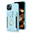 Ultra-thin Silicone Gel Soft Case Cover with Magnetic S04D for Apple iPhone 13 Sky Blue